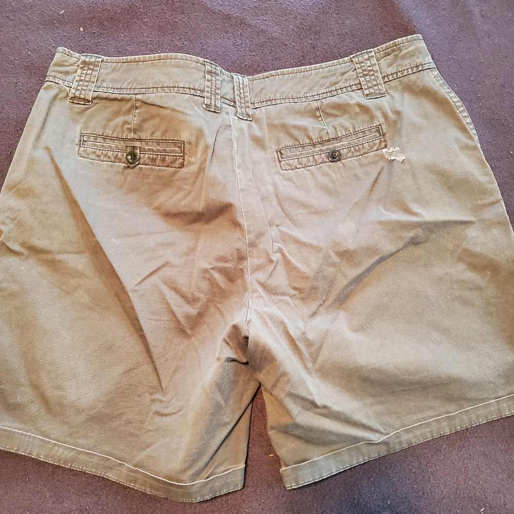 Army green shorts